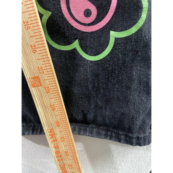 RUMWE Jeans Womens Large12-14 Black Graphic Print unique Gangsta Hip Hop Rare - Picture 11 of 11